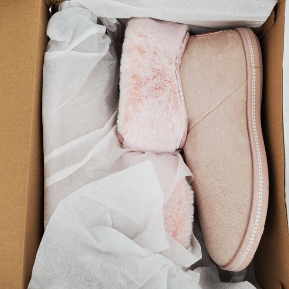 Skechers Cozy Campfire Slipper Boots Faux Fur Meant to Be Blush Womens 5 New - Picture 6 of 7